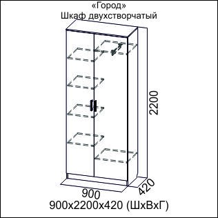 Шкаф город св мебель